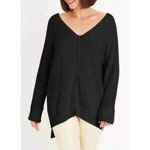 Planet Pebble V Neck Sweater One Size